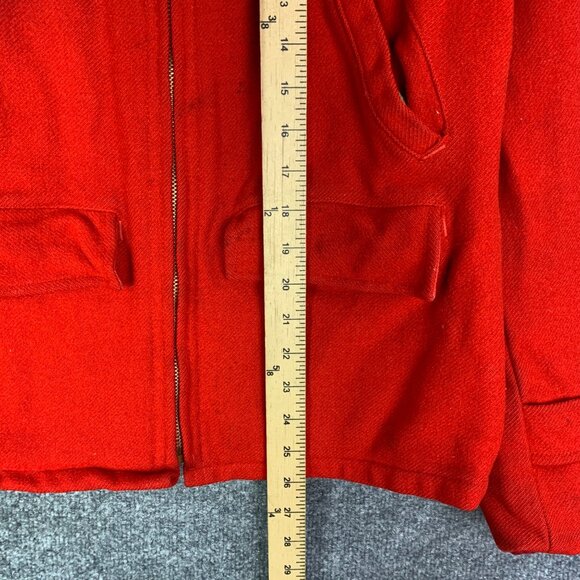Vintage 1950’s Woolrich Woolen Mills Flannel Lined Wool Red Jacket Women 14 - Picture 8 of 11